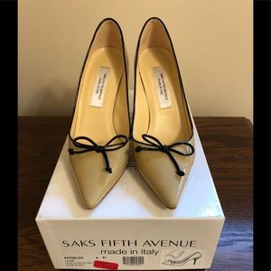Saks Patent leather pumps
